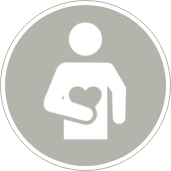 Icon von Mensch mit Herz, Begleitung im Trauerfall, Betreuung im Trauerfall